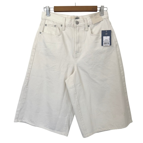 Universal Thread Pants - Universal Thread Womens High Rise Long Shorts Denim Size 2 NEW Off White Cream